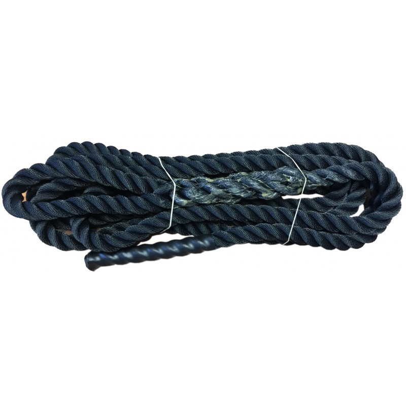 Cordage noir Ø18 mm pour benne à tuyau d'une longueur de 5m