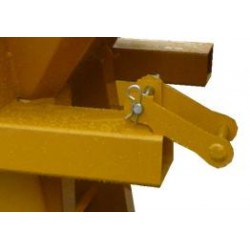 Benne à béton droite à tuyau de 350L avec fourreaux et palonnier