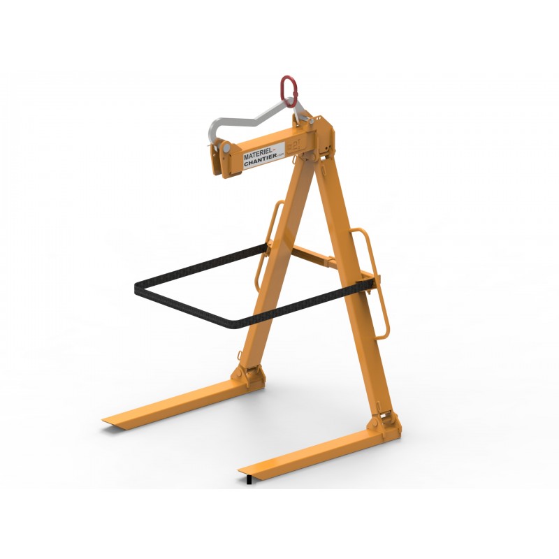 Lève-palettes 2T à écartement de fourches réglable avec anneau 2 positions