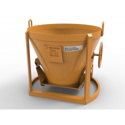 Benne à béton droite à volant 117 B 350L