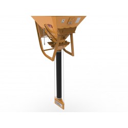 Ensemble cône + goulotte pour prémurs fixé sur une benne