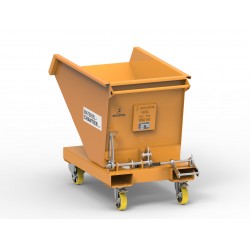 Benne auto-basculante passe porte avec option roues
