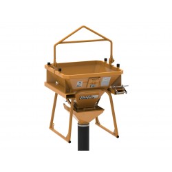 Benne à béton droite à tuyau de 350L avec fourreaux et palonnier