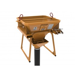 Benne à tuyau droite 350L avec fourreaux et boucles de levage