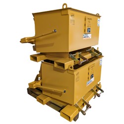 Benne à béton d'une capacité de 500L spécialement étudiée pour un chargement sous une bétonnière. BSB 500 L - SECATOL